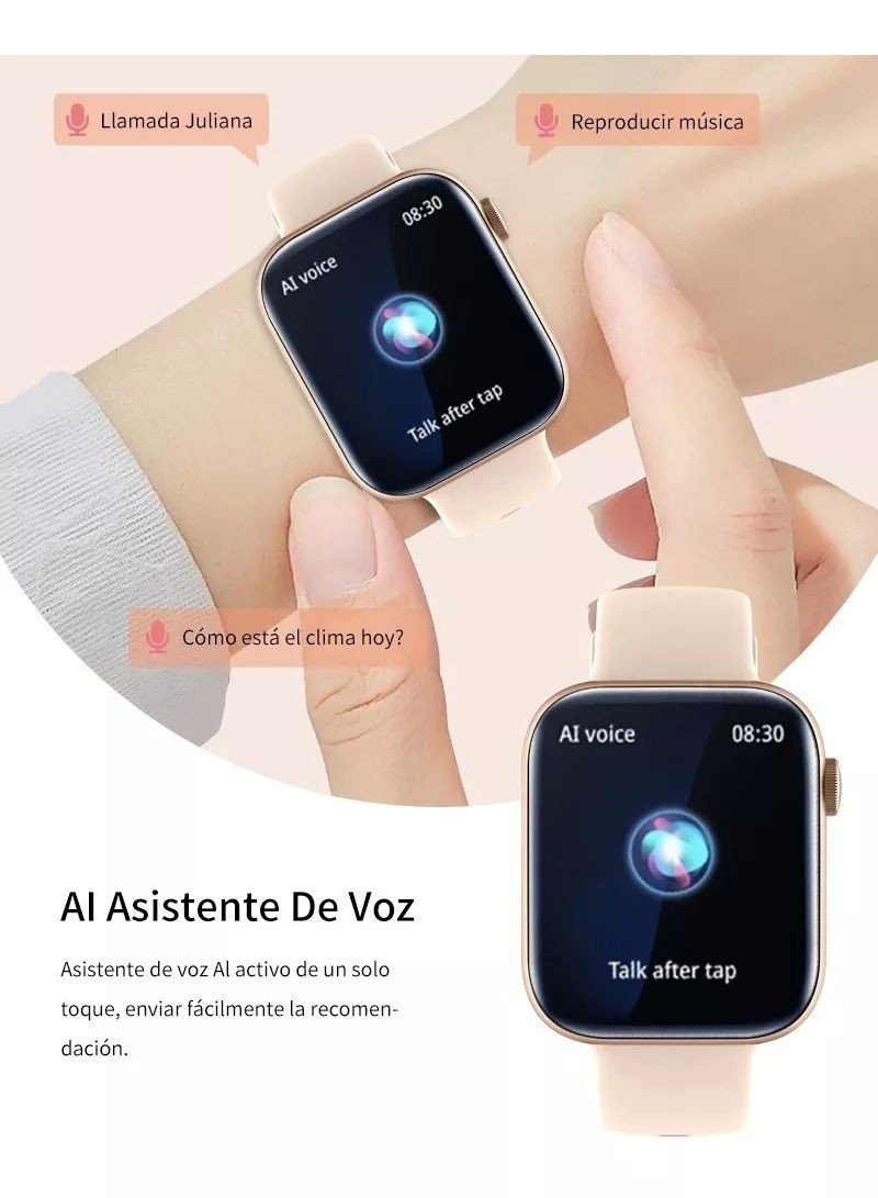 Reloj Inteligente Mujer Smart Watch P45 Bluetooth Call 1.81 color ROSA. image number null