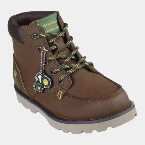 Botas Skechers Ni&ntilde;o John Deere Bowland Rugged 407054lbrn Cafe 21 Mx image number null