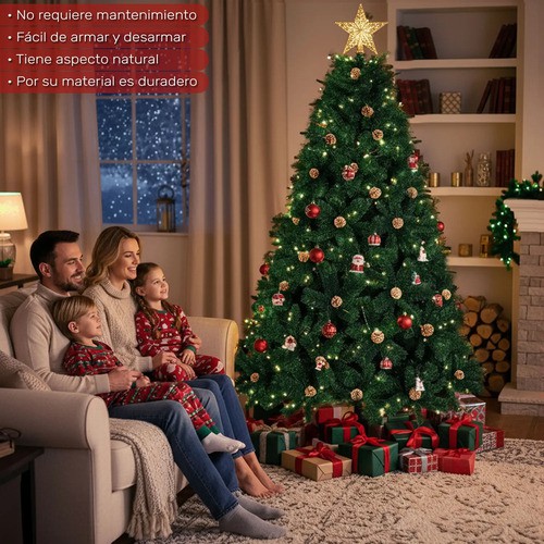 Arbol Navidad Verde Escoces Doble Rama Frondoso Pi&ntilde;as 1.6m Jardimex image number null