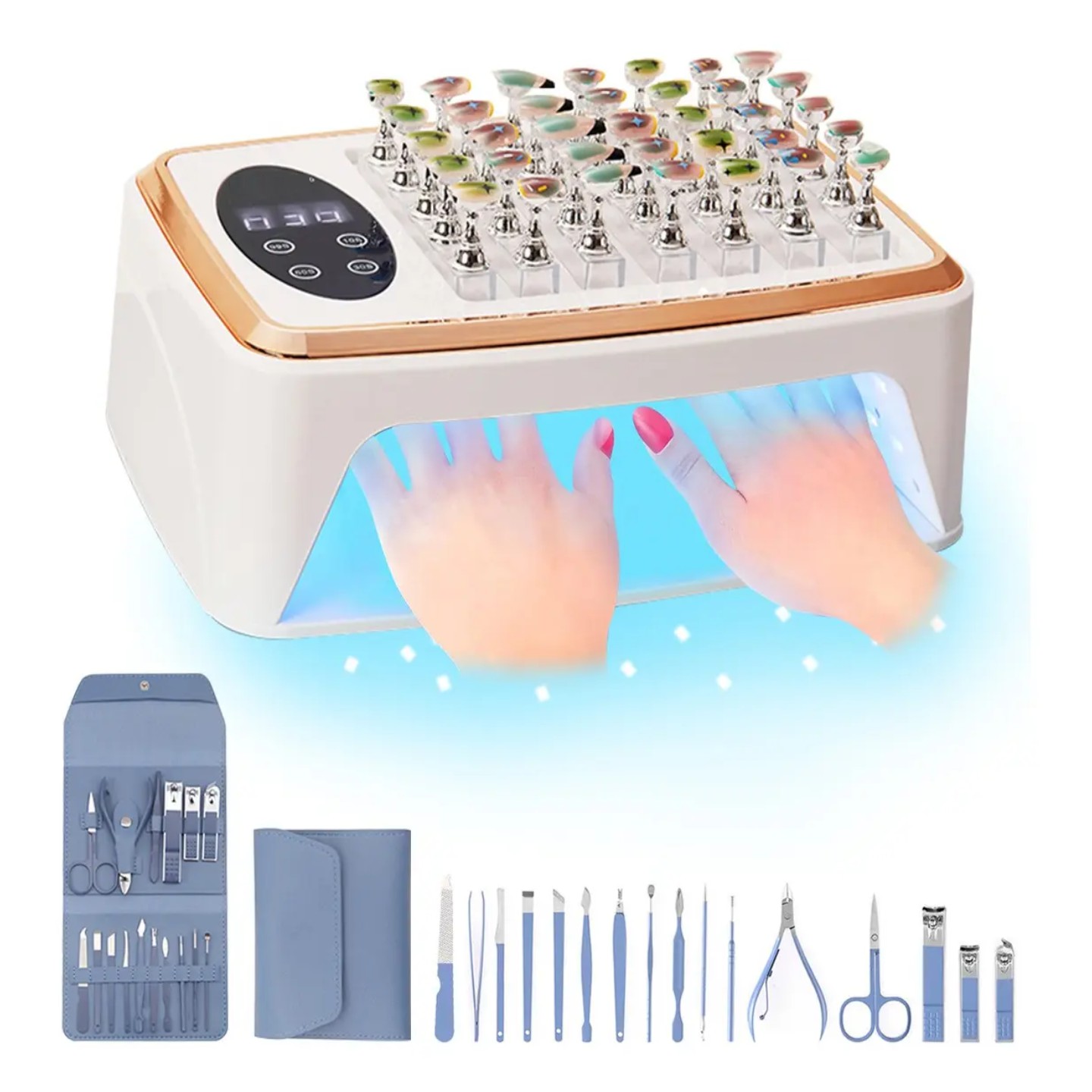 L&aacute;mpara De U&ntilde;as Uv Profesional 380w/90led Color Blanco image number null