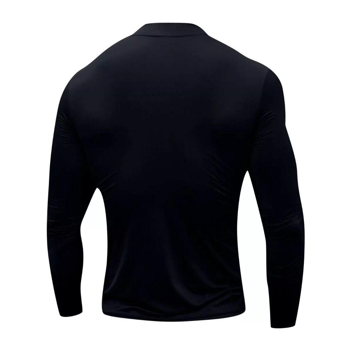 Playera Licra Deportiva Correr Compresi&oacute;n Manga Larga Gym Negro M image number null