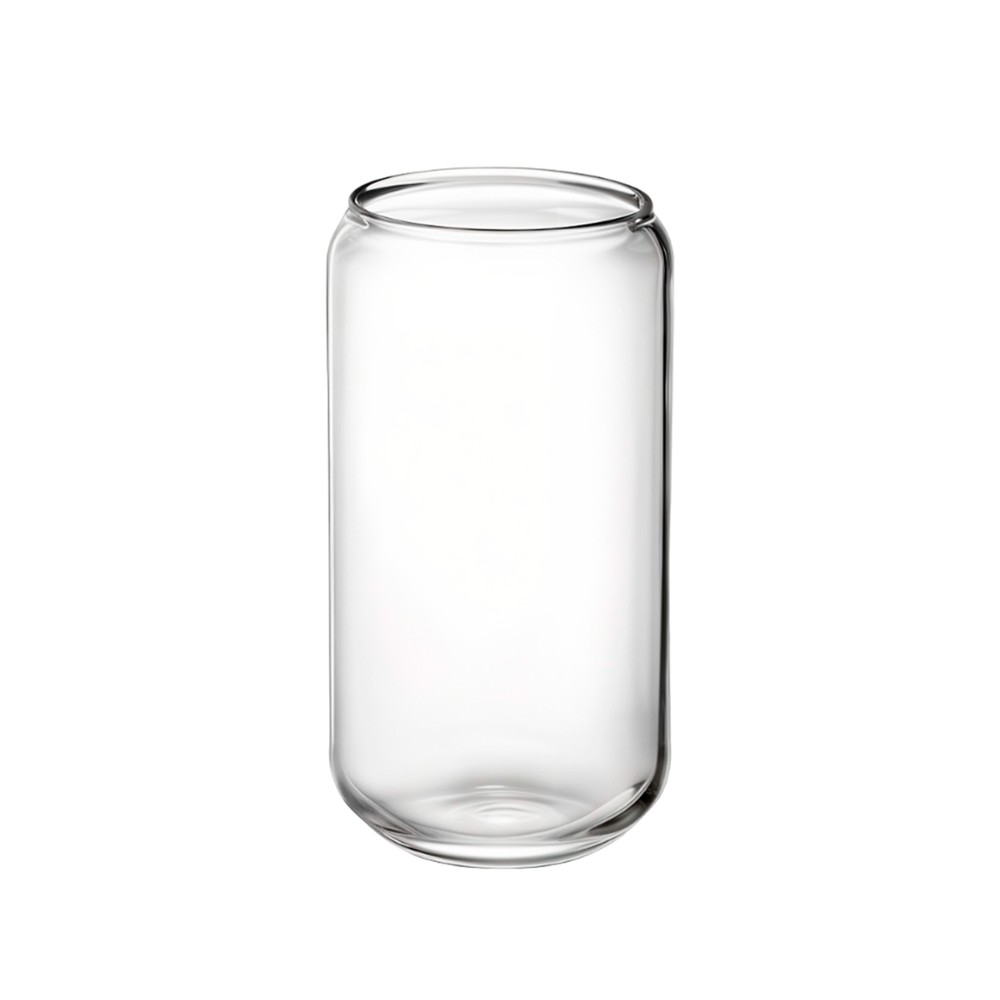 Juego de 8 Vasos de Cristal con Tapa de Bamb&uacute; 16 Oz (473.17 ml), Forma de Lata, Baricoffee image number null