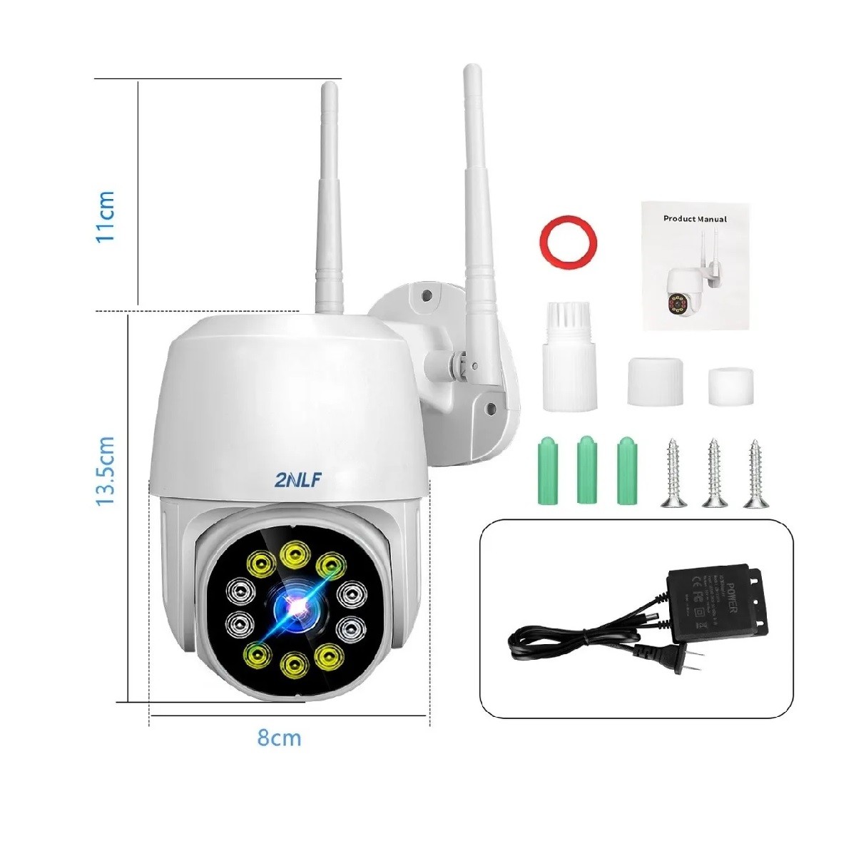 C&aacute;mara De Seguridad Wifi Hd 1080p C/con Alarma Ip image number null