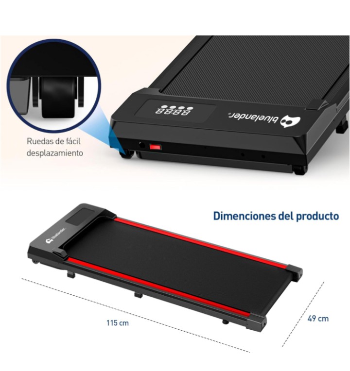 Caminadora walking pad bluelander electrica control remoto ajustable image number null