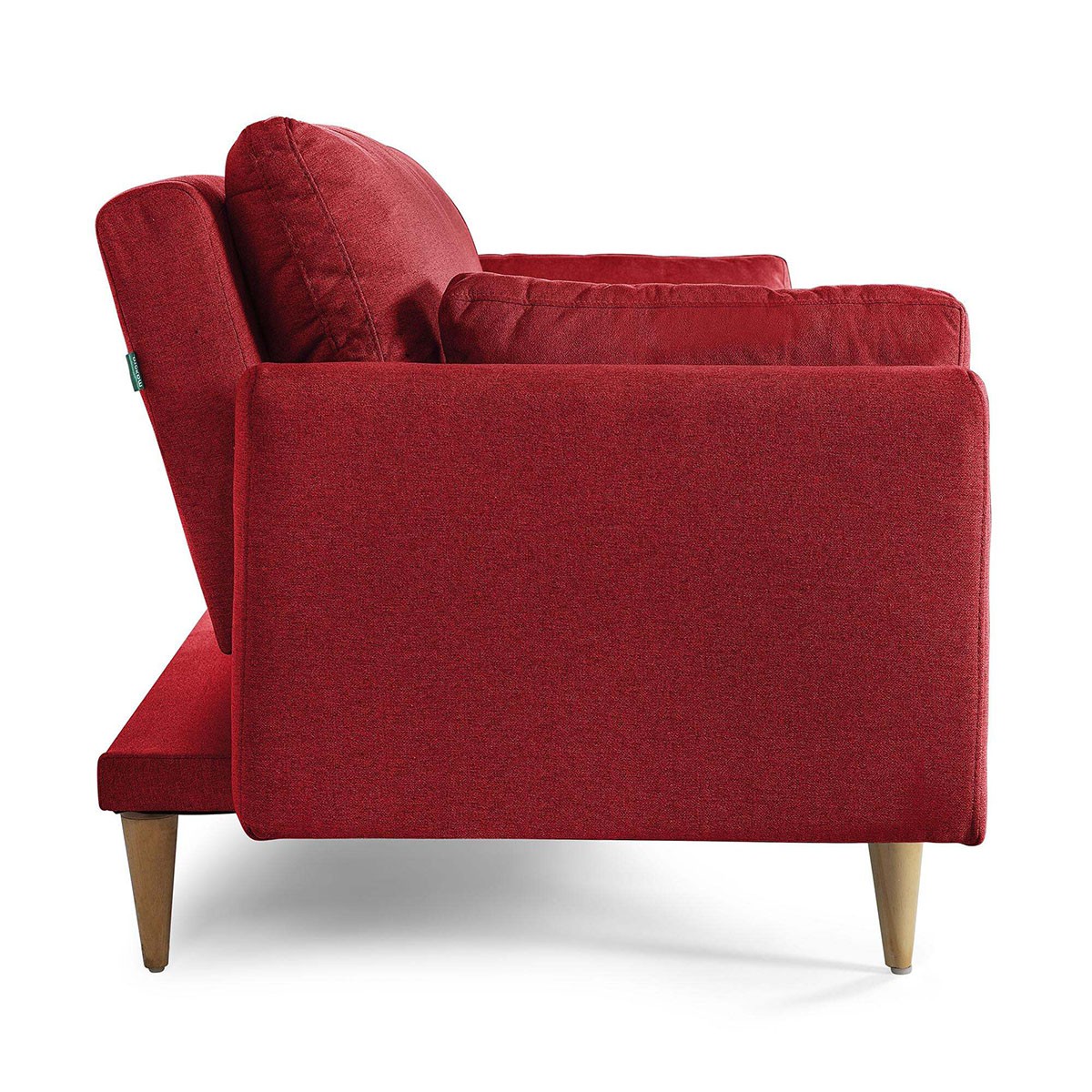 Sof&aacute; Cama Makora Tatiane con Memory Foam, Color Rojo Lino, Respaldo Reclinable de 3 Posiciones image number null