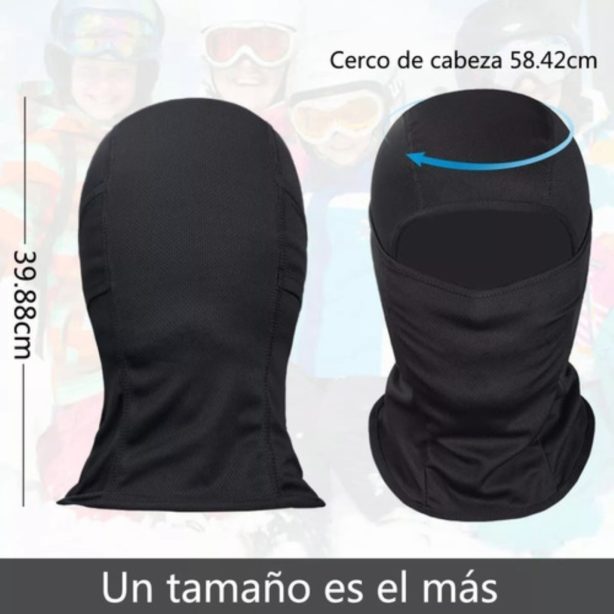 "3 Pcs Balaclava Pasamonta&ntilde;as Militar T&aacute;ctico Bandana Moto Azul Negro y Gris ". image number null