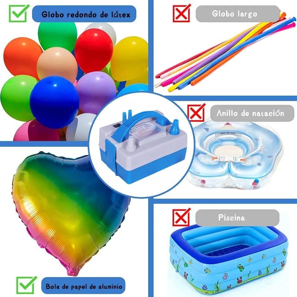 Bomba Electrica Para Inflar Globos Azul image number null