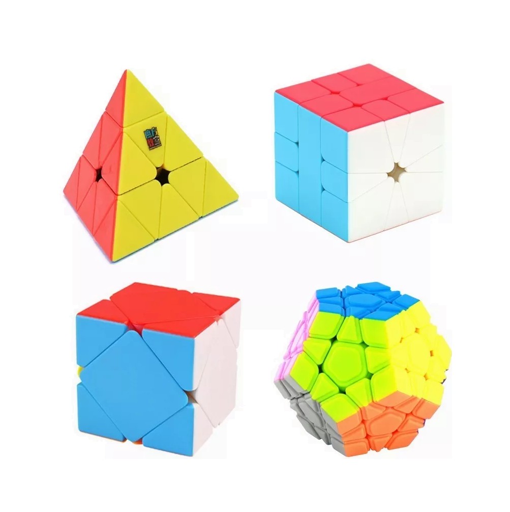 Paquete 4 Cubos Rubik Moyu Megaminx + Skewb Colores image number null