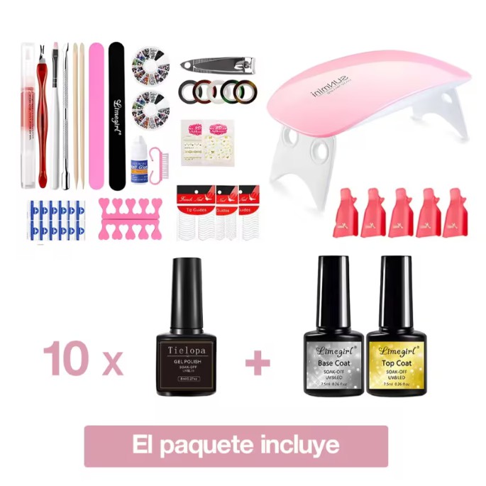 Kit Para U&ntilde;as Esmaltes Lampara Uv Kit Decoracion U&ntilde;as image number null