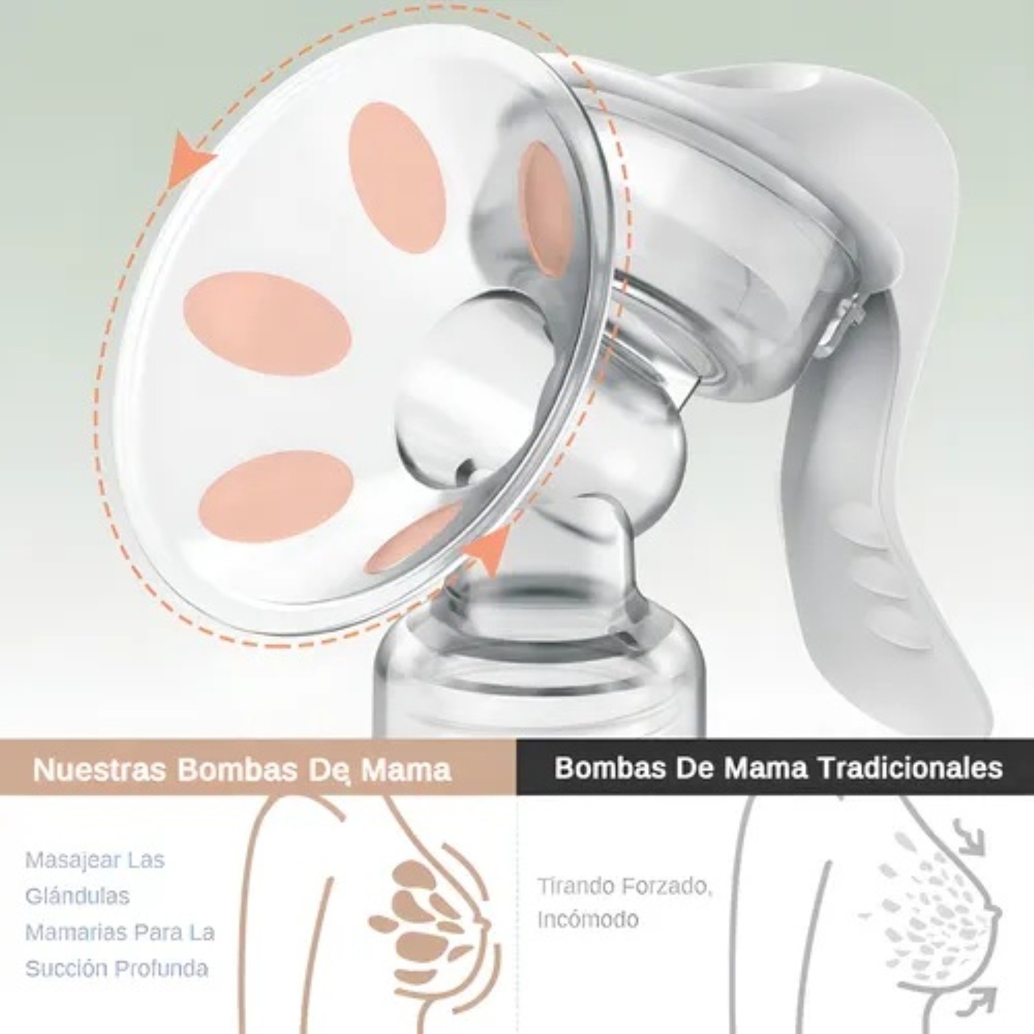 Extractor de leche materna manual 2 EN 1 Rosa image number null