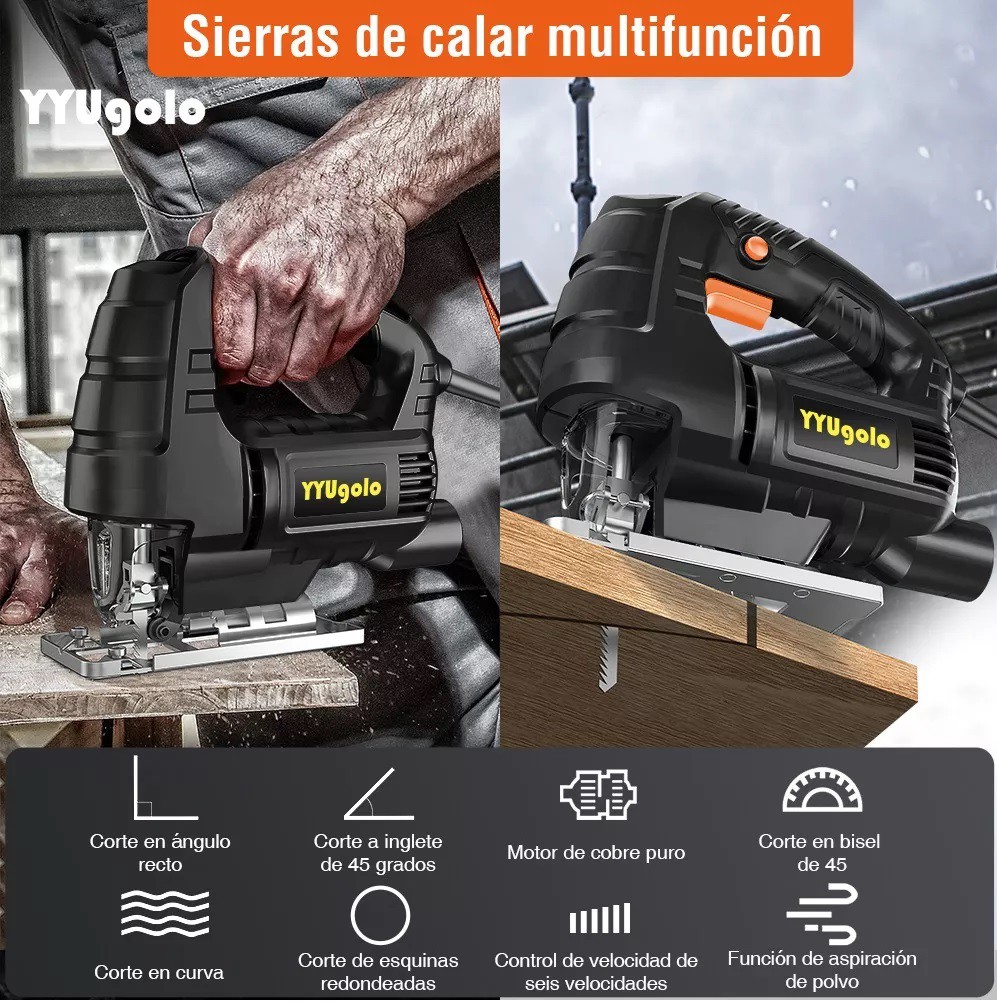 Sierra Caladora Electrica Profesional 780w + 16 Accesorios image number null
