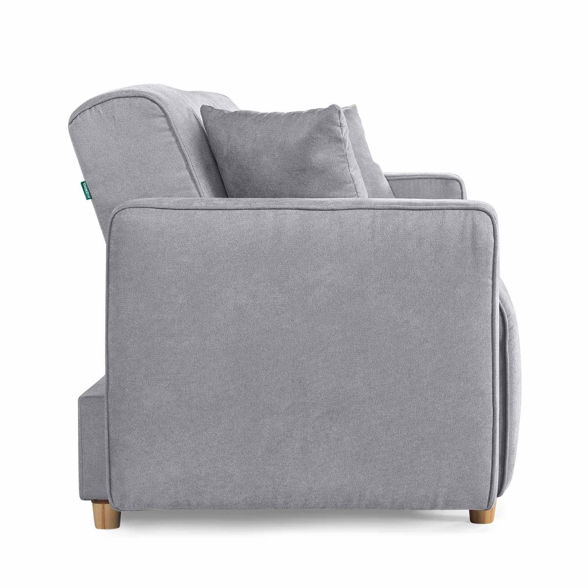 Sof&aacute; Cama Makora Azulik con Memory Foam, Color Grey Velvet, Respaldo Reclinable de 3 Posiciones image number null