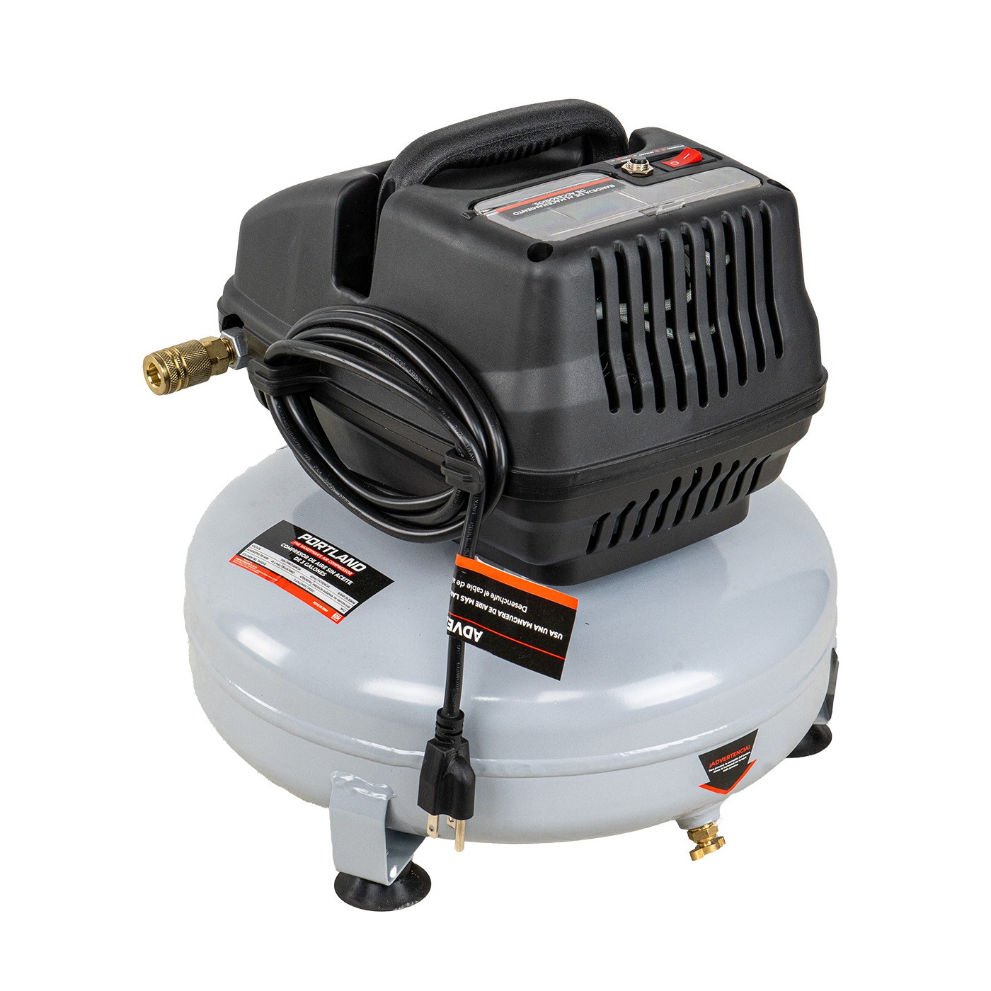Kit Mini Compresor De Aire El&eacute;ctrico Portland 1/2 Hp 11 Litros C/Manguera y Soplador &ndash; PAC-32 image number null