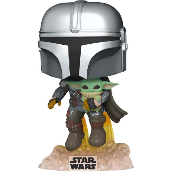 Funko Funko Pop! Star Wars: The Mandalorian - Mando Flying with Jet Pack - Figura de Vinilo Coleccionable image number null