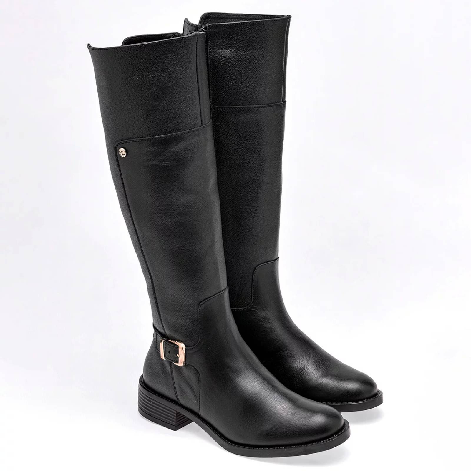 BOTA LARGA DE HEBILLA Para Mujer Principessa 4513, Color Negro CE V7 image number null
