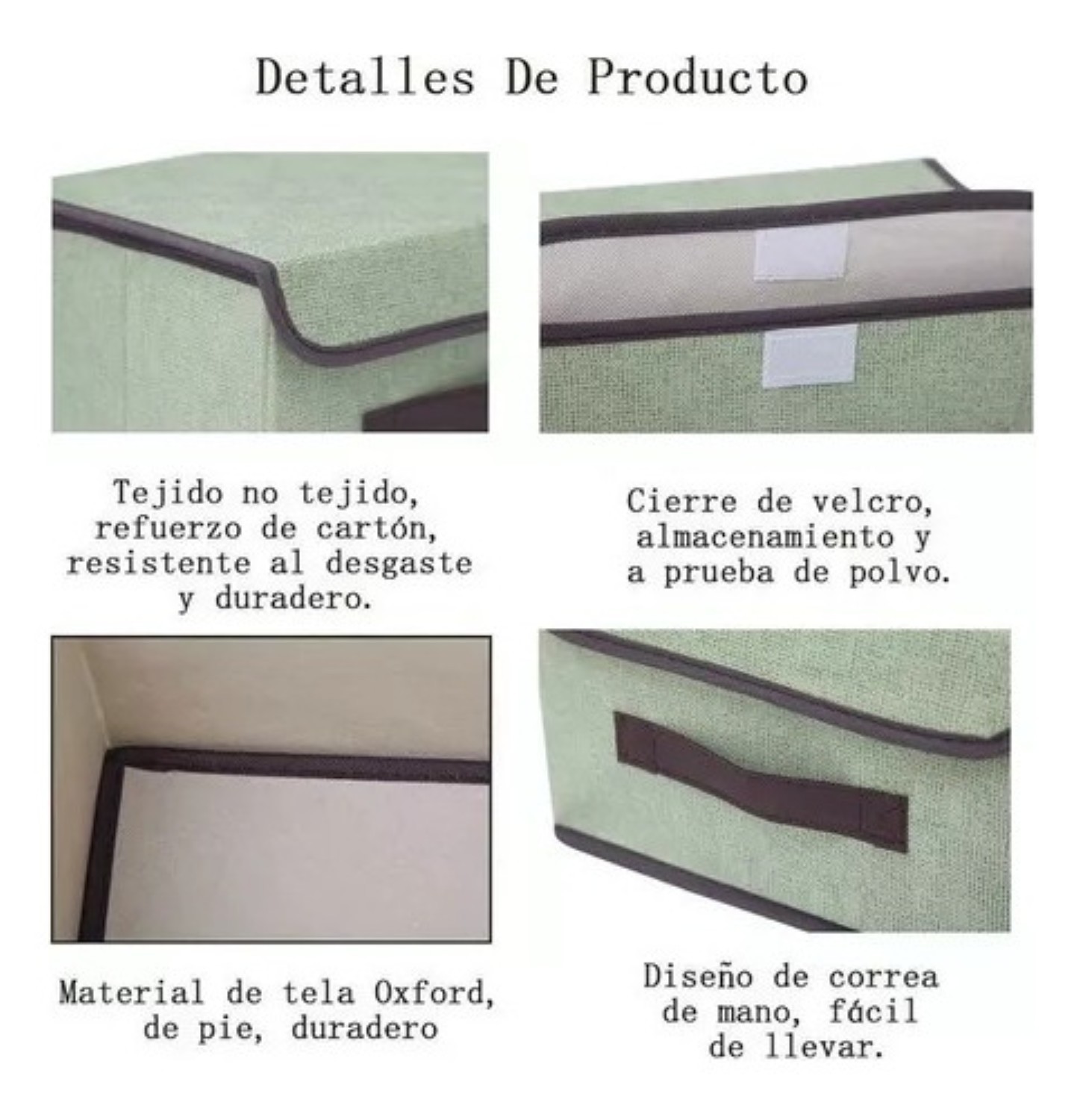 2 Unidades Cajas Organizadoras De Tela Plegables Con Tapas GRIS image number null