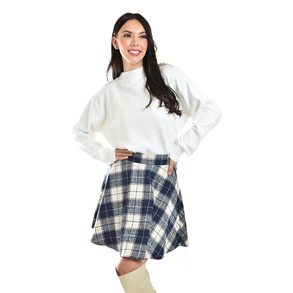Falda a cuadros Roman Fashion / Juvenil, 3721 (Azul marino) image number null