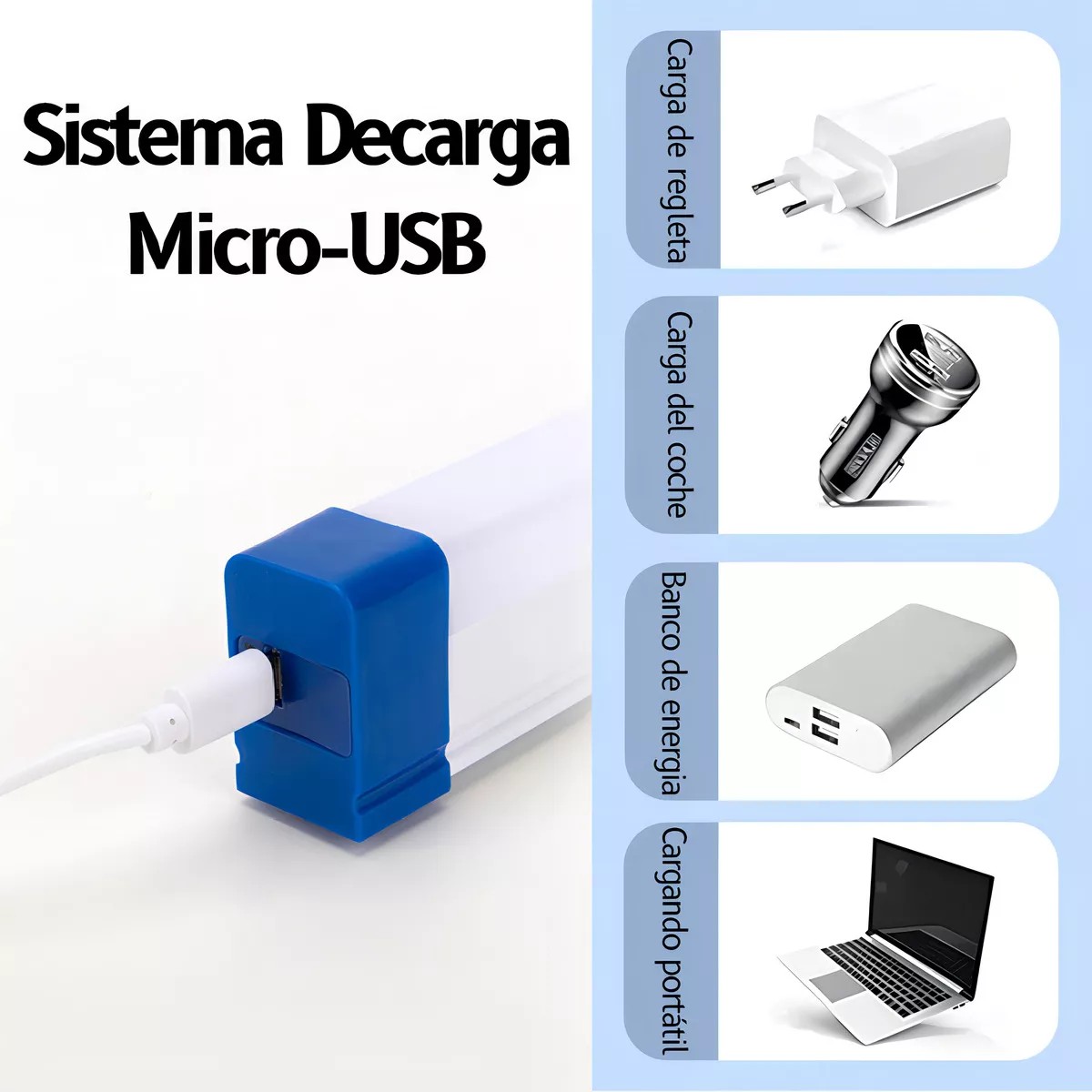 4pcs de 80W Lampara Barra Recargable y Port&aacute;til de Emergencia image number null