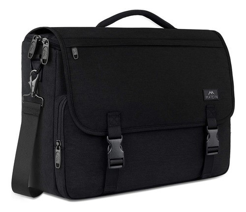 Maletin Portafolio Crossbody Para Laptop 15.6 Pulgada Hombre negro. image number null