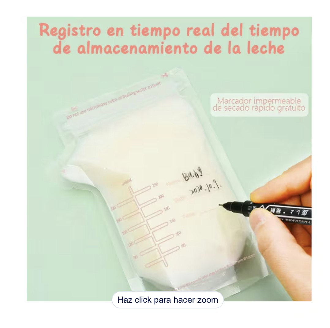 Bolsa De Almacenamiento De Leche Materna 250ml 100 Piezas Modelo Transparente image number null