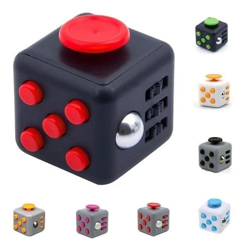 "Fidget Cube - Juguete Anti Estr&eacute;s negro con rojo " image number null