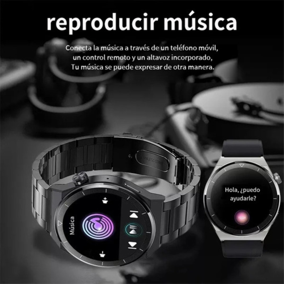 Reloj Inteligente Bluetooth Deportivo e Impermeable Negro image number null