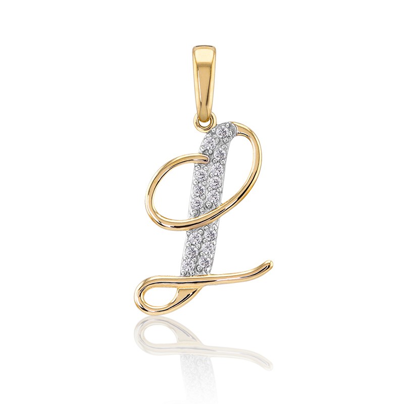 DIJE LETRA L ORO 10K ABBA JOYAS. image number null