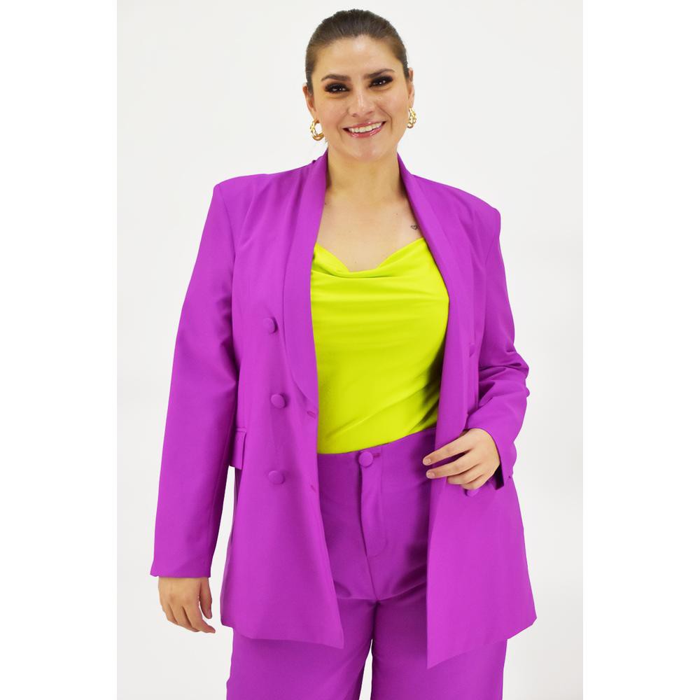 Blazer doble botonadura Roman Fashion /Tallas Extras, 1370 (Magenta) image number null