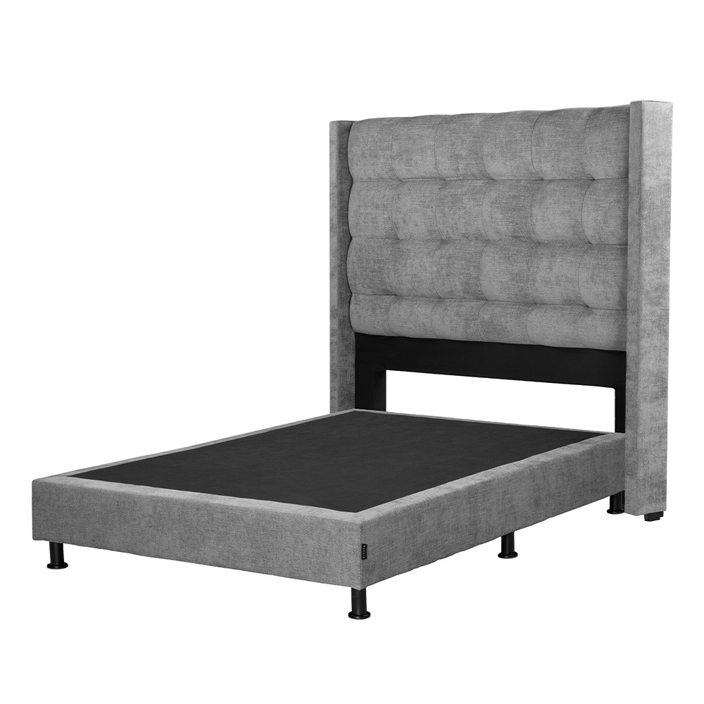Cabecera Queen Size Dicasa Titan Gris Oscuro+Box image number null