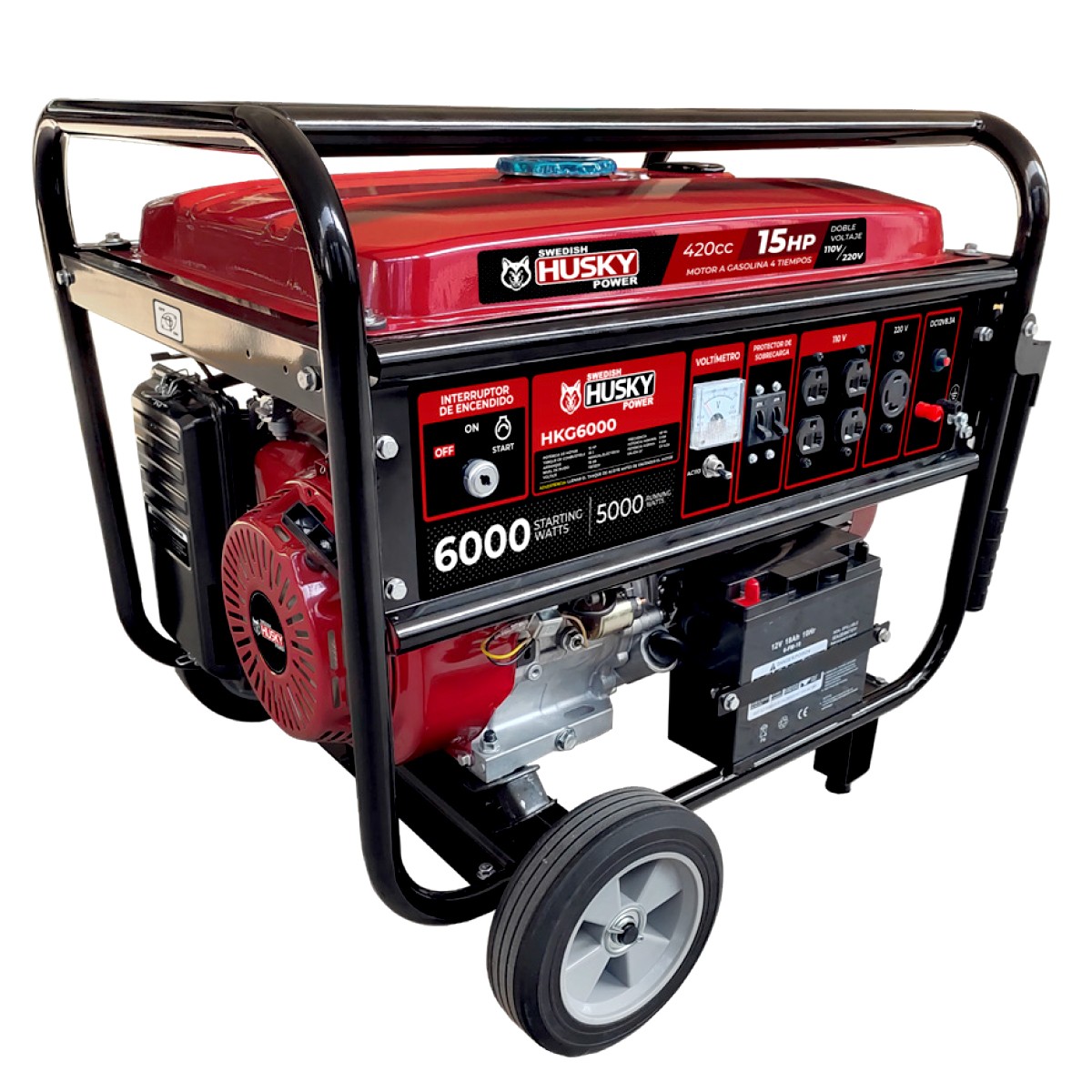 Generador a Gasolina Swedish Husky Power 6000 Watts - HKG6000 image number null