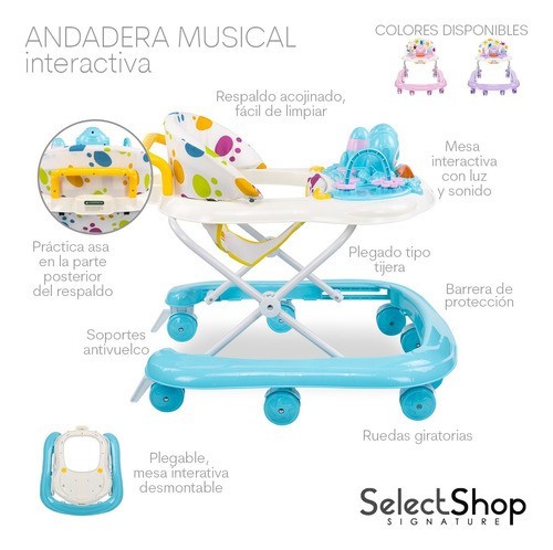 Andadera Musical Beb&eacute; Juguetes Interactiva Plegable Port&aacute;til image number null