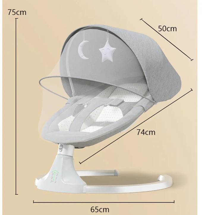 Mecedora El&eacute;ctrica Beb&eacute; Silla Bouncer Multifuncional Para Calmar A Los Beb&eacute;s Cuna Balanceadora image number null