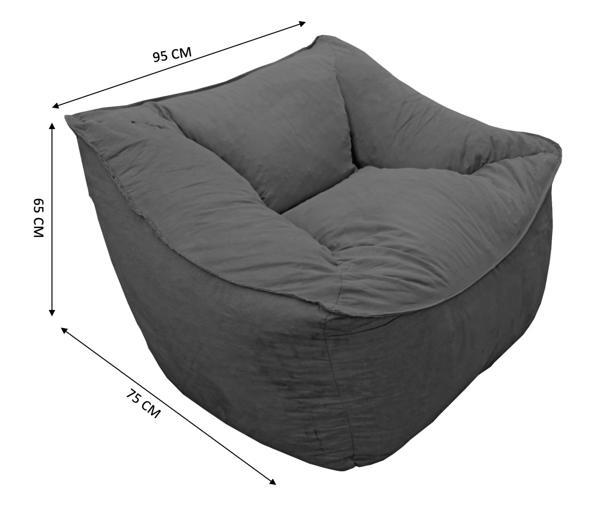 Sillon Puff El Bazar Store Gris Oxford, Sillon Ocasional. image number null