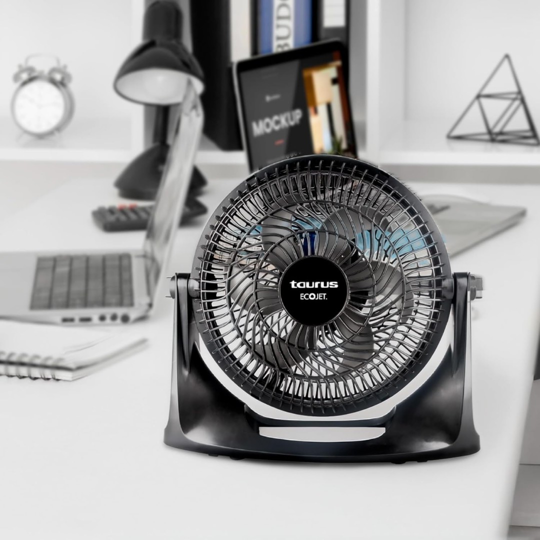 TAURUS OASIS Ventilador de Escritorio 10 Pul. | 2 en 1: Mesa y Pared | 30% Mas Flujo de Aire y Menos Ruido image number null