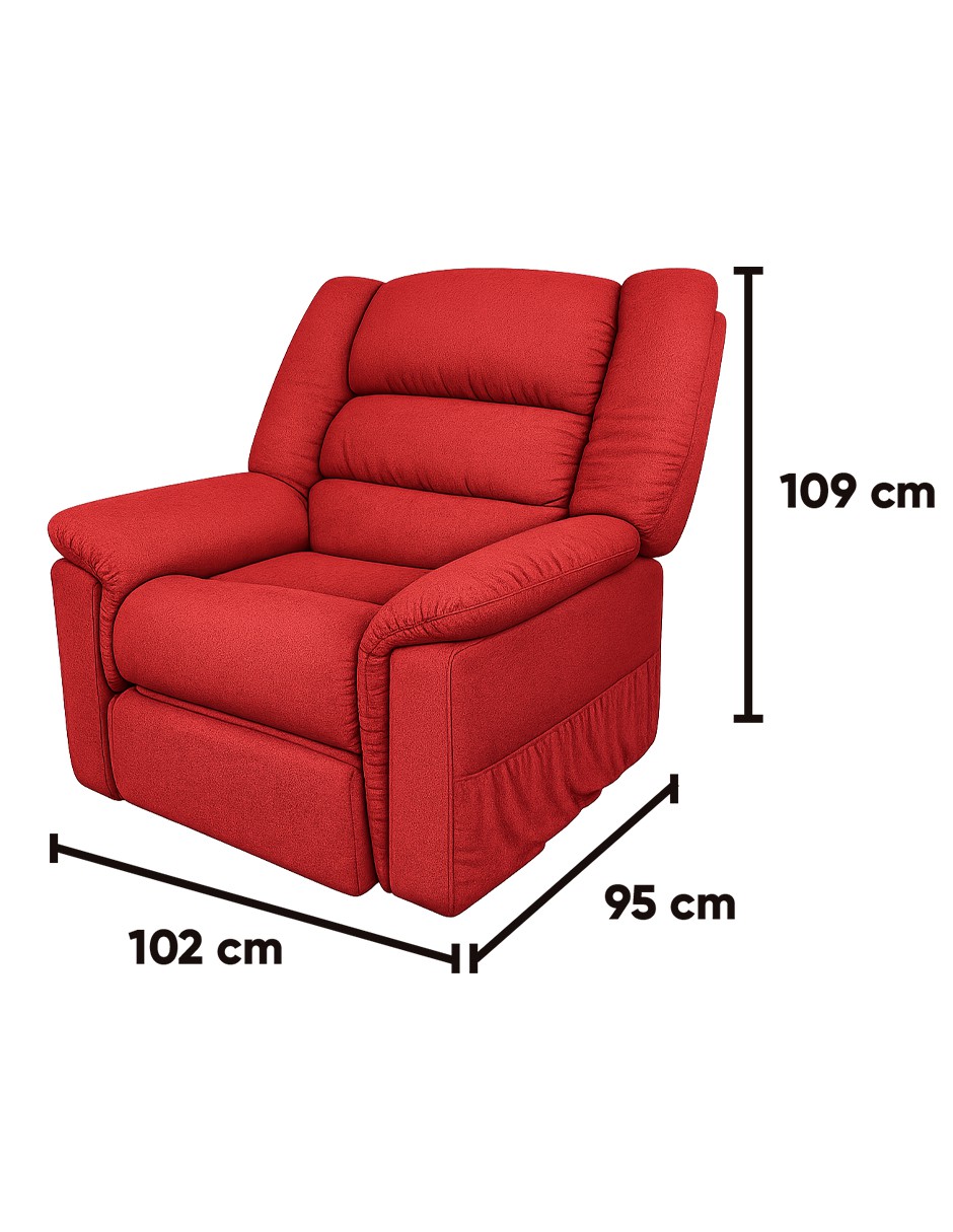 Reposet / Reclinable Modelo Sonora rojo - Kessa image number null