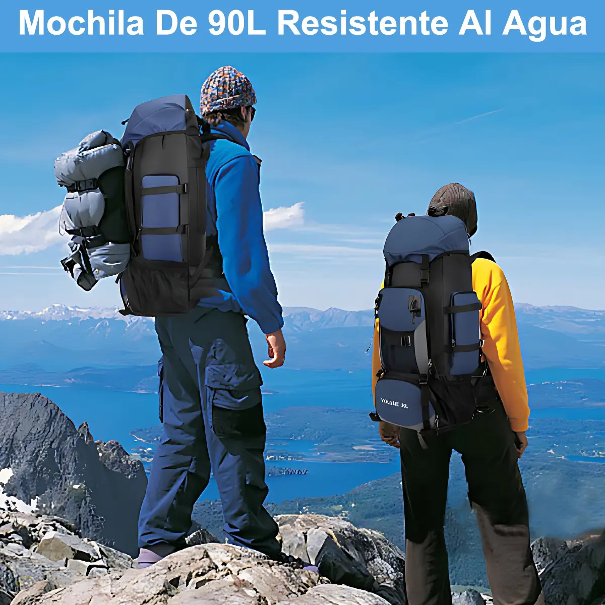 Mochila de Viaje Impermeable Azul image number null