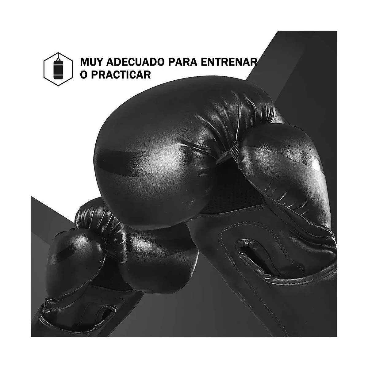Guantes De Boxeo 14oz, Correa Velcro. Negro image number null