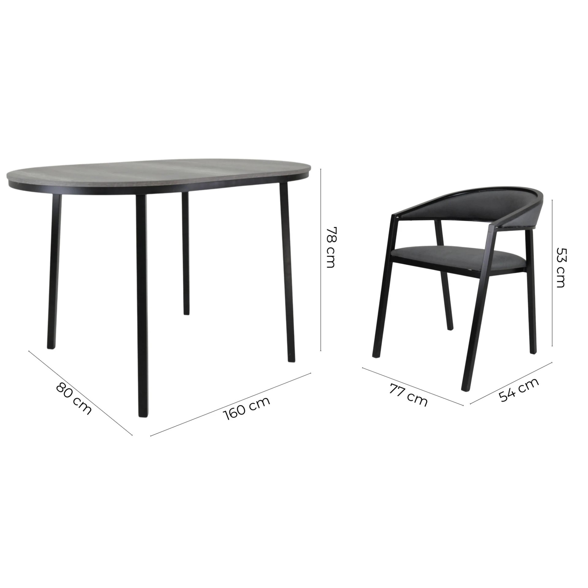 Antecomedor 6 Sillas Caminela + Caminela Gris Kessa image number null