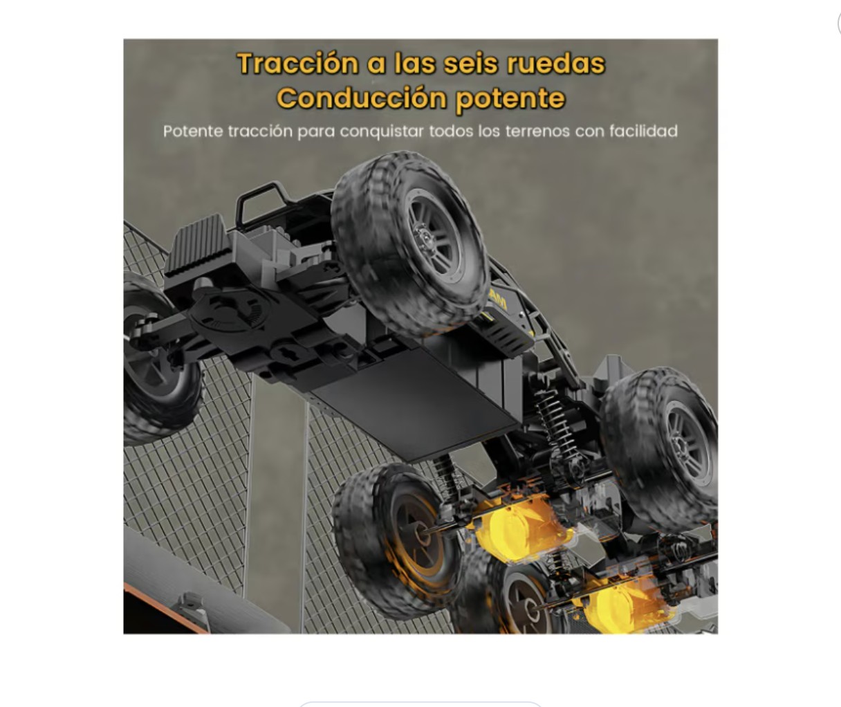 Carro Control Remoto Todo Terreno Juguete 4x4 Recargable Regalos Para Ni&ntilde;os Modelo Negro image number null
