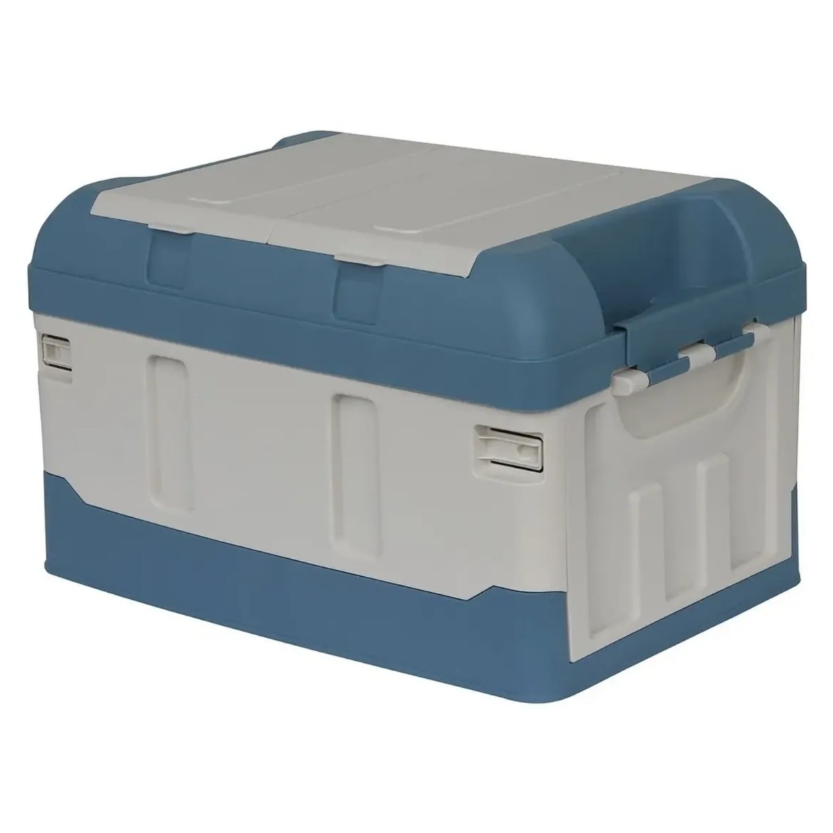Caja Almacenamiento Plegable Organizador Con Tapa 41 Litros Azul/Blanco image number null
