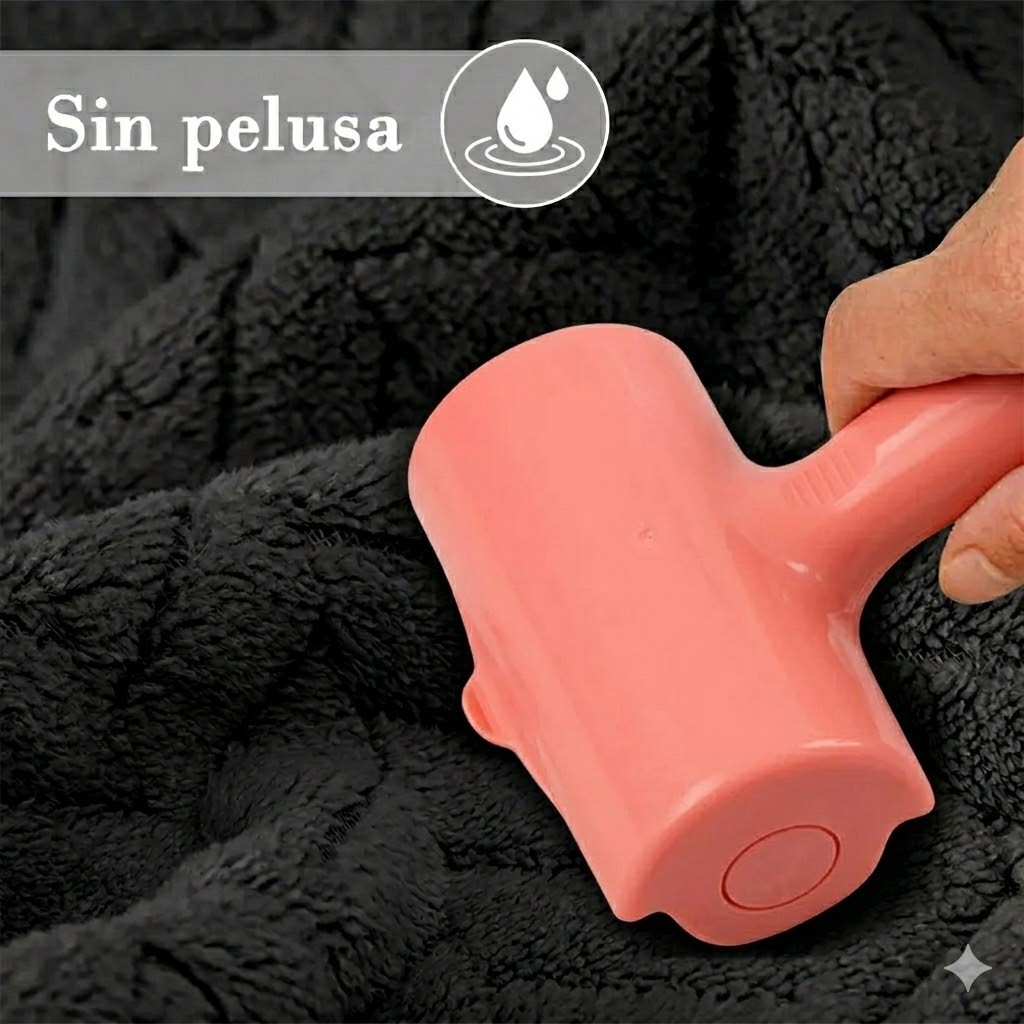 6 Unidad Toallas Ba&ntilde;o Completo Grande Lana Coral Suave Color Negro image number null