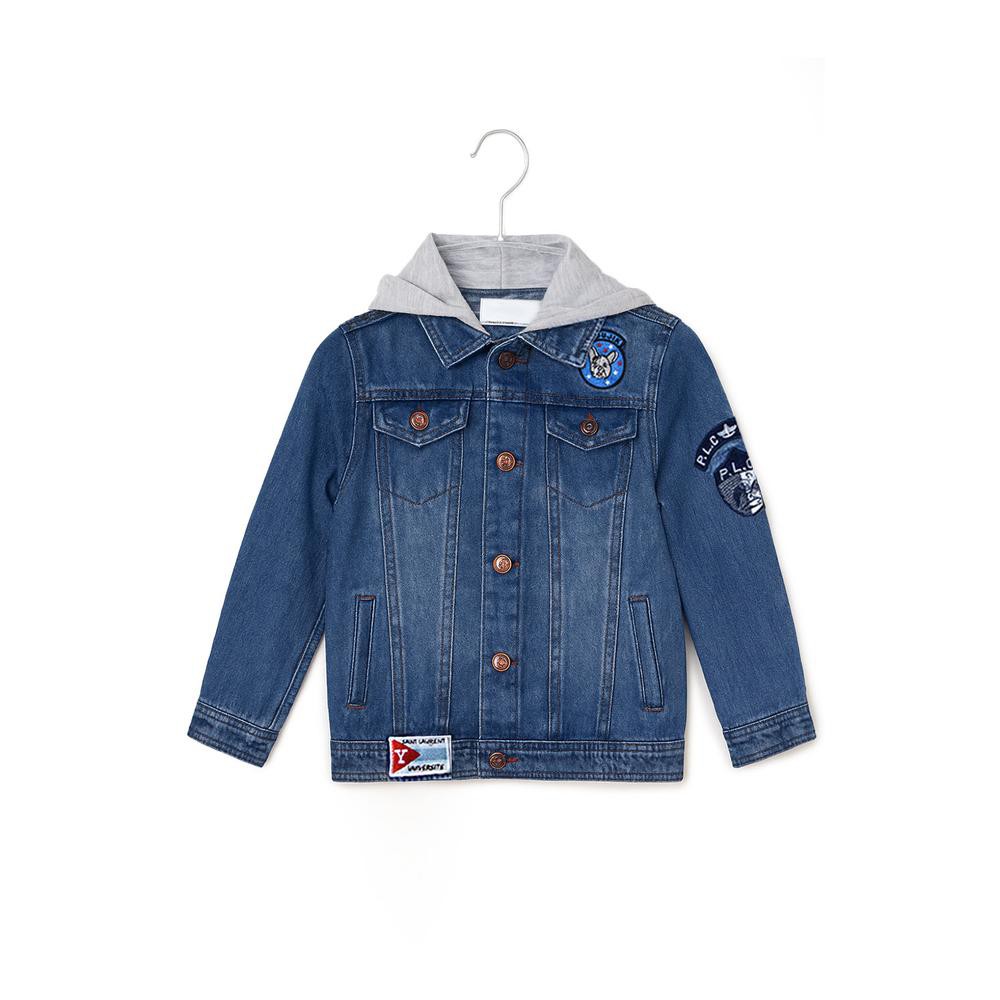 Chamarra denim con capucha desmontable /Kids 31701 (Azul dark) image number null