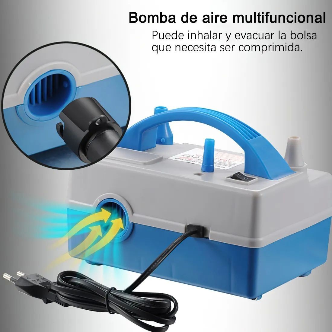 Bomba Electrica Para Inflar Globos Azul image number null