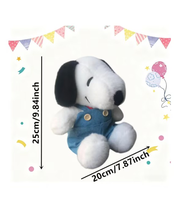 Snoopy Peluche 25cm Con Overol De Mezclilla image number null