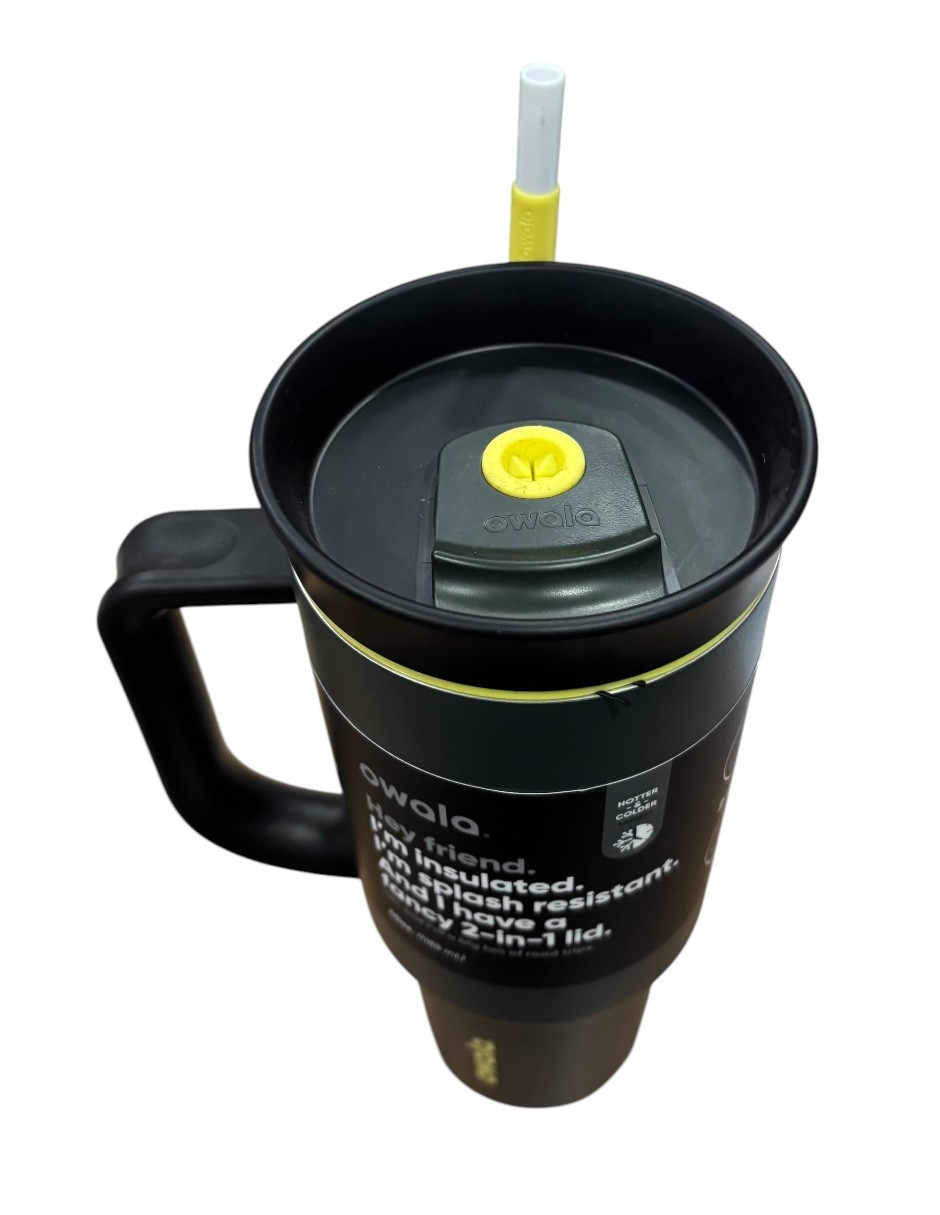 Termo de acero inoxidable Owala color negro de 40 oz 1.2 L image number null