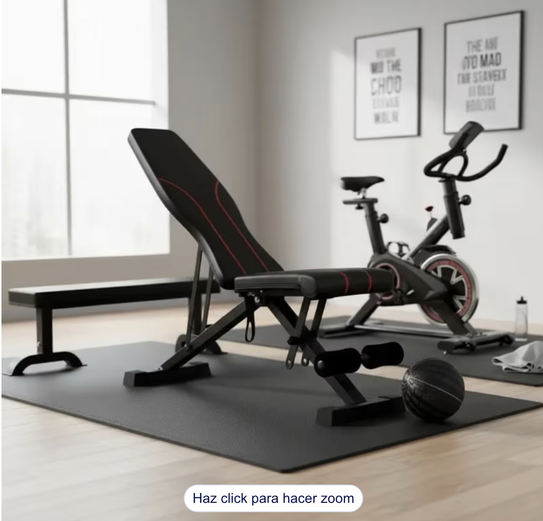 Tapete Ejercicio Gym Tapete Pesas Crossfit Multiuso Kit 4pzs Modelo Negro image number null