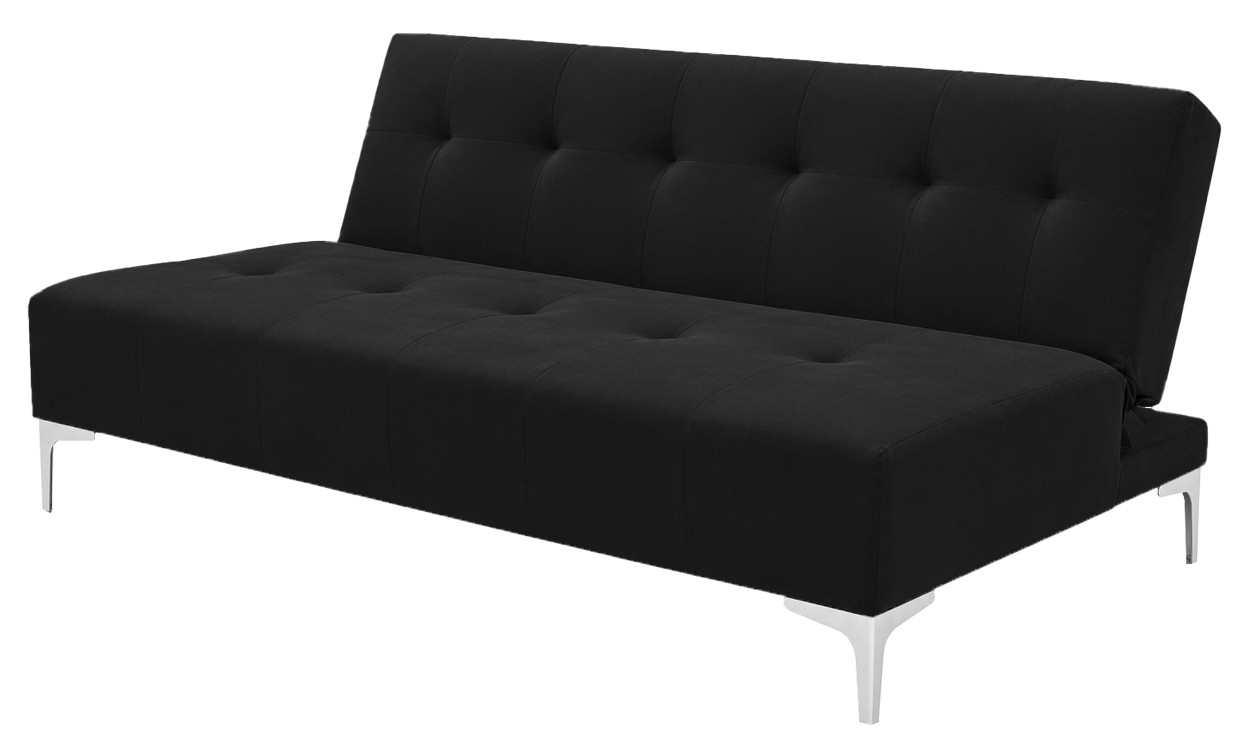Sofa Cama Vegas Lino Negro, El Bazar Store, Reclinable 3 posiciones. image number null