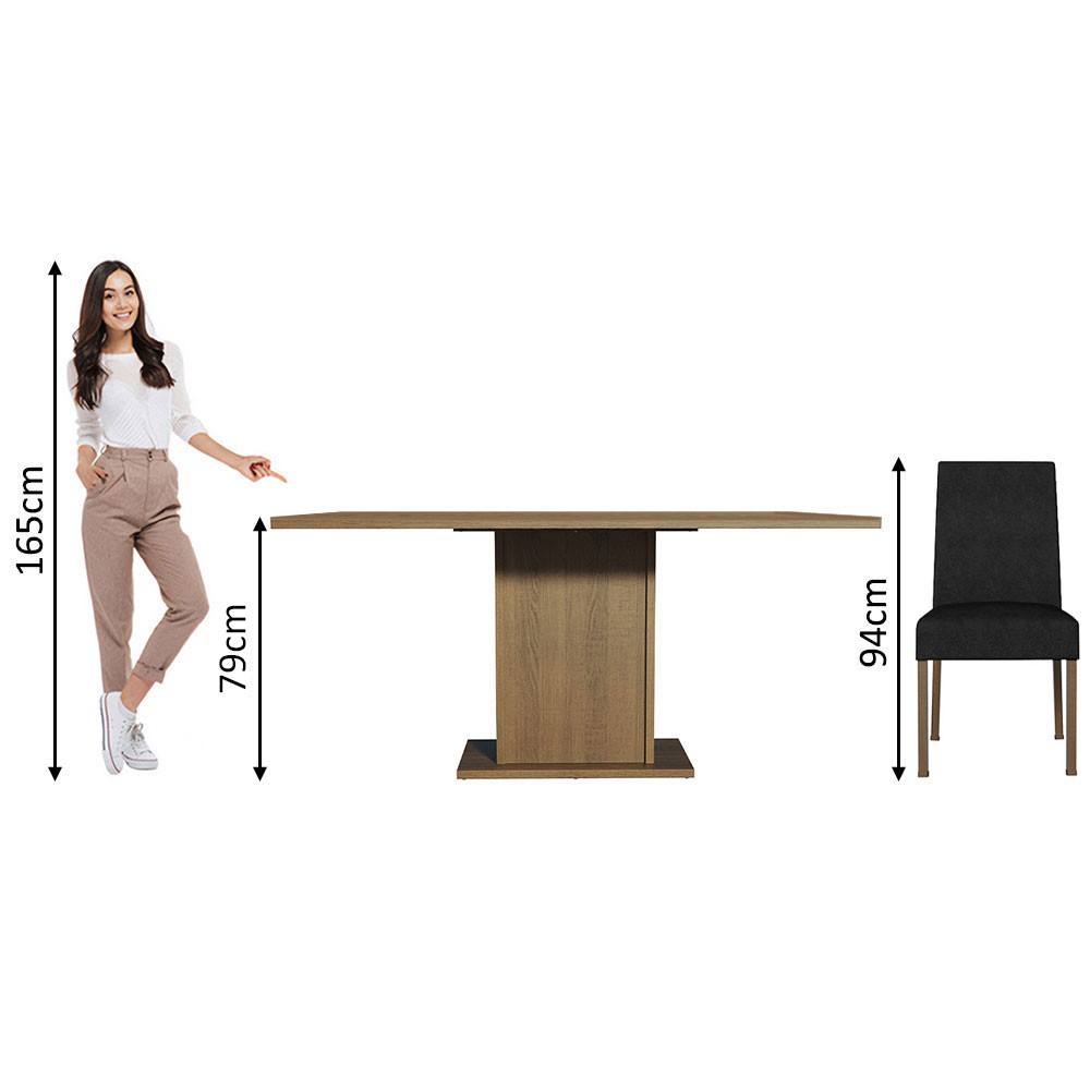 Juego de Comedor con Mesa y 6 Sillas Madesa Oxford Renata MM image number null