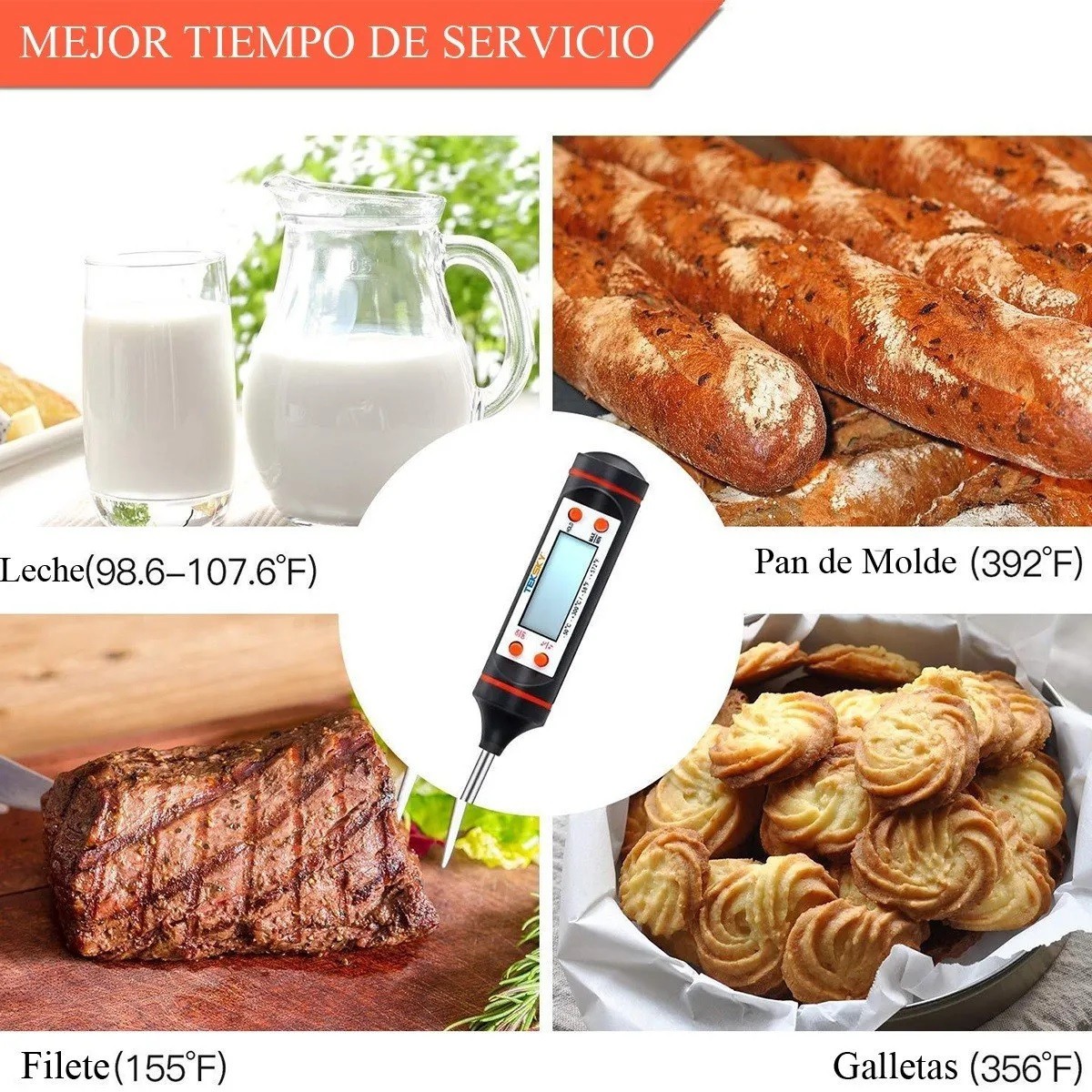 TERM&Oacute;METRO DE COCINA DIGITAL, PARA BARBACOA CARNE image number null
