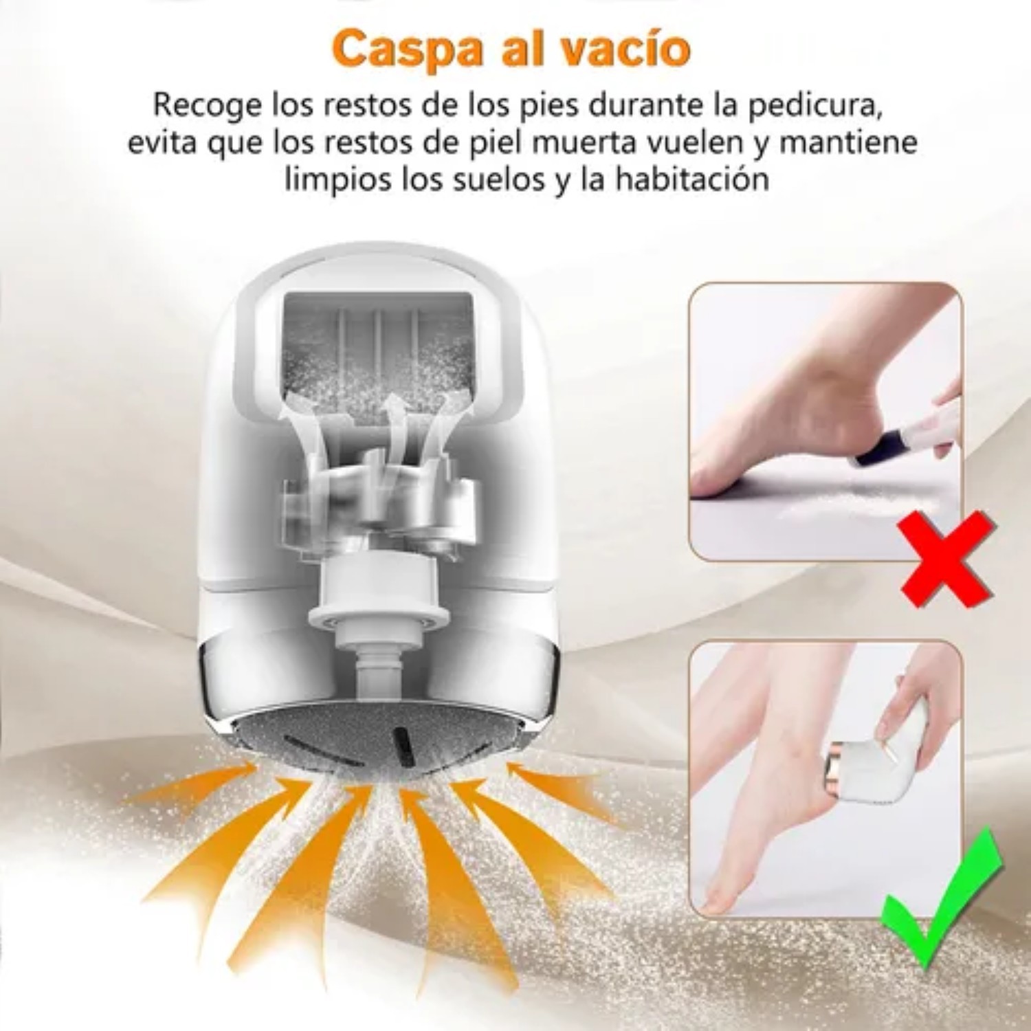 Removedor De Callos Electrico 25 Piezas Blanco Dorado image number null